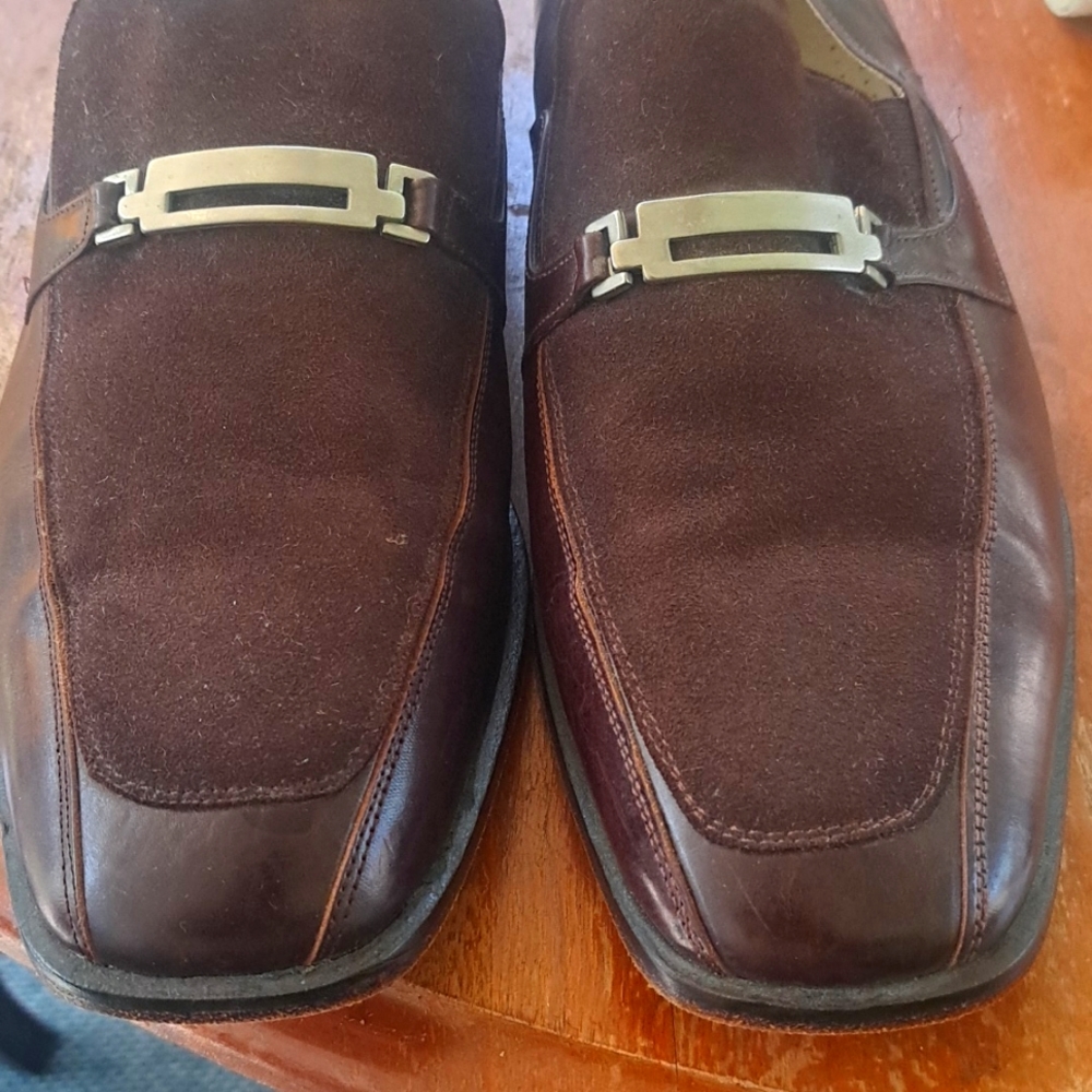 Leather and swede men's shoes